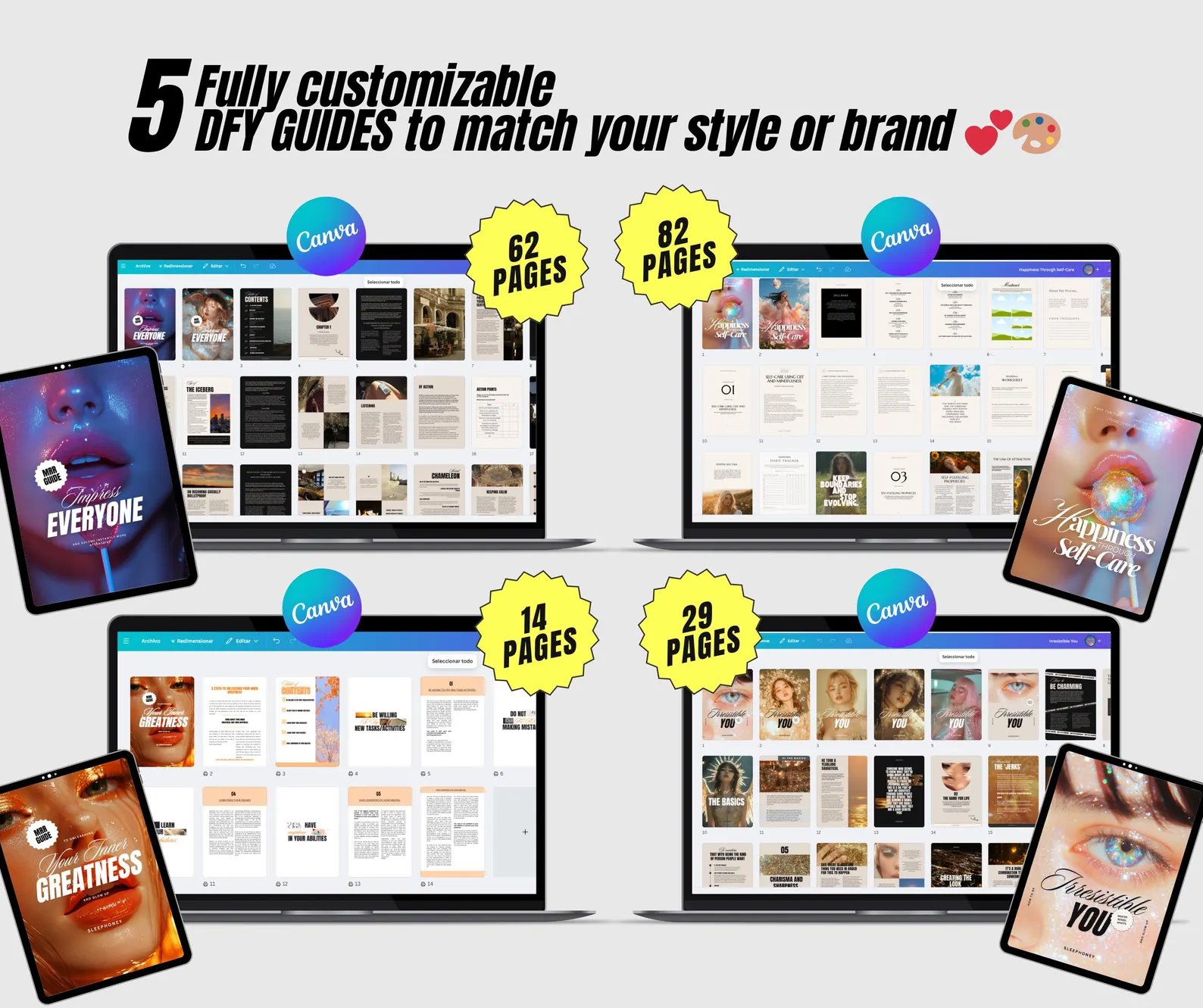 5 Done For You PLR Guides MRR Glow Up Bundle - Image 2