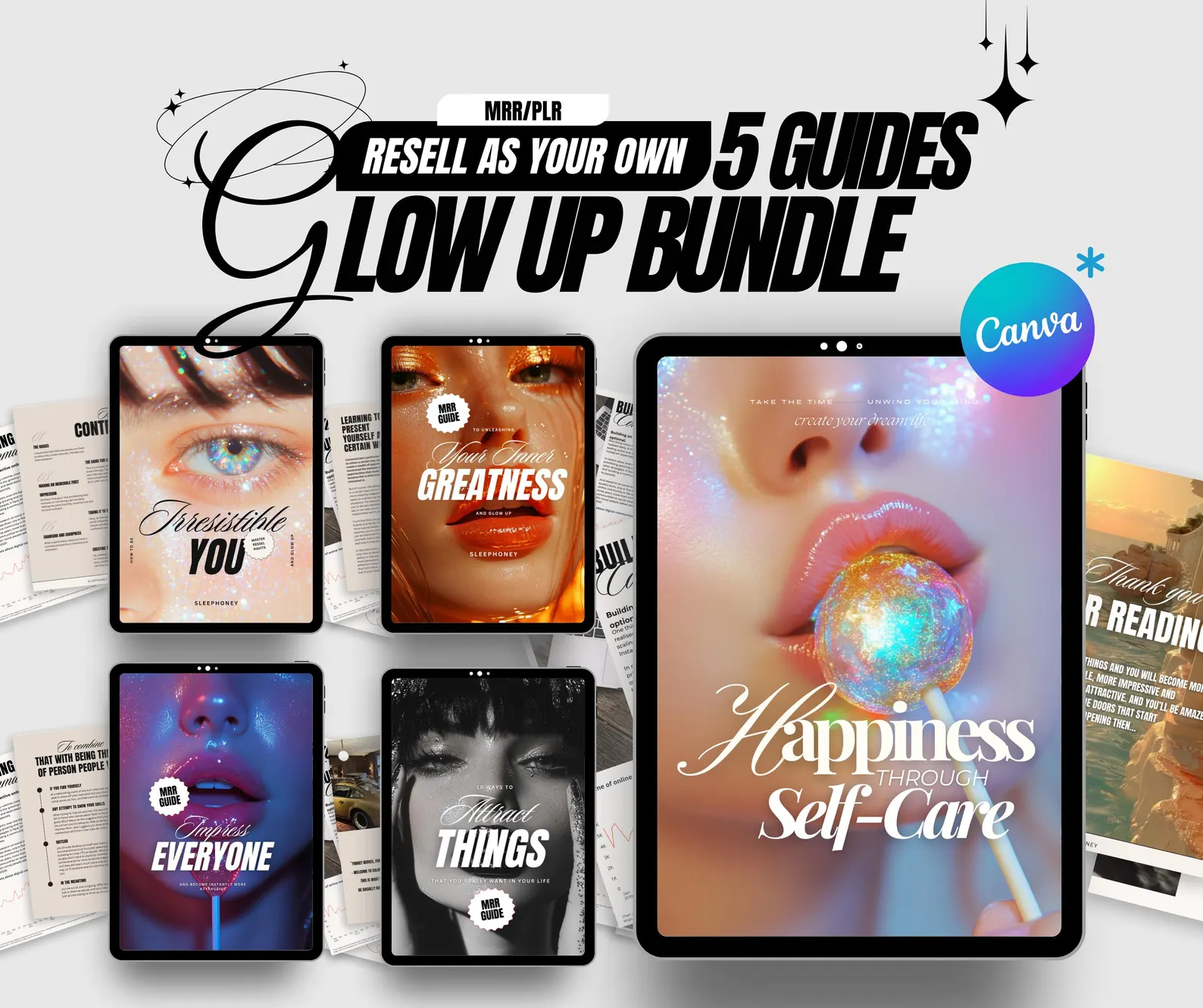 5 Done For You PLR Guides MRR Glow Up Bundle
